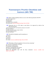 Neurosurgery Practice Questions and Answers (601-700)