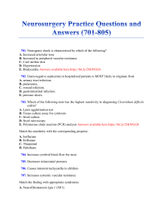 Neurosurgery Practice Questions and Answers (701-805)