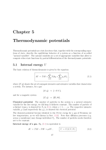 5 Thermodynamic potentials