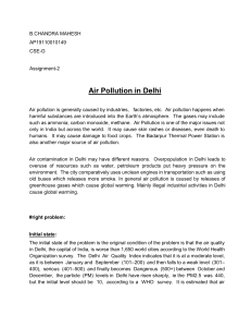 AIR POLLUTION IN DELHI .CT