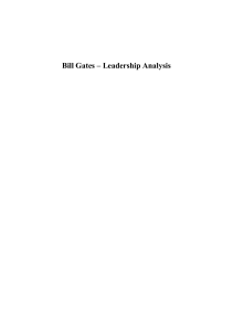 Bill Gates – Leadership Analysis