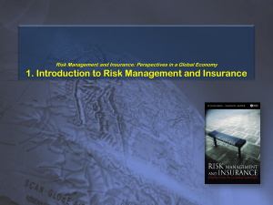 Risk and Insurance Introduction