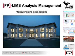 FP-LIMS Software - Analysis Management - Fink & Partner