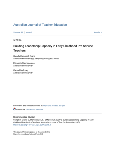 1.Building Leadership Capacity in Early Childhood Pre-Service Teachers