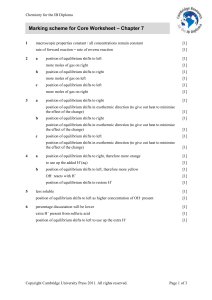 10 Equilibria worksheet summary