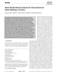 Metal Boride Catalysts for Water-Splitting: A Review