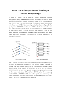 What is CCWDM(Compact Coarse Wavelength Division Multiplexing)