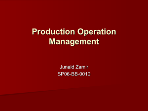 Production Operation Management