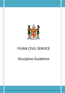 FIJIAN CIVIL SERVICE DISCIPLINE GUIDELINE