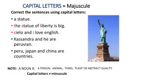 3rd class Capital letters, regular and irregular plural and indefinite articles