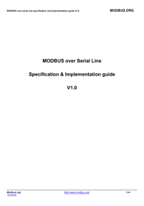 Modbus over serial line V1