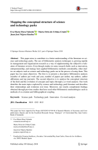 Science & Technology Parks: Conceptual Structure Mapping