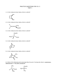 Esteroisomers - worksheet 1