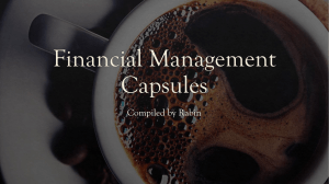 Financial Management Capsules