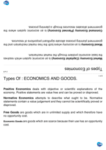 Economics - terms to know Unit - 1