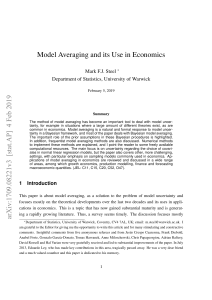 1-Model Averaging and its Use in Economics