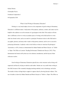 What is good writing in elementary education (1)