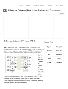 Difference between SAP 1 and SAP 2   SAP 1 vs SAP 2