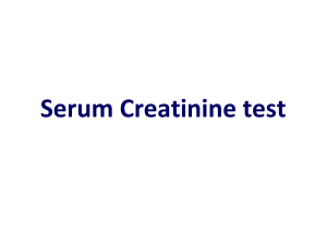 Serum Creatinine test