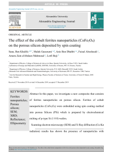 2019 Khalifa The effect of the cobalt ferrites nanoparticles (CoFe2O4) on the porous silicon deposited by spin coating
