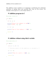 C Programing Code