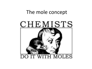 lesson 1- mole 
