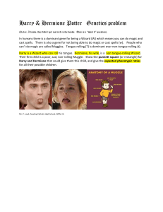 Harry Potter Wizard Tongue Rolling Dihybrid Genetics 2018