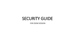 ZOOM SECURITY GUIDE