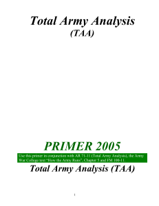Total Army Analysis (TAA)(2005 23页）
