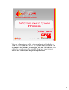 01 Safety Instrumented Systems Introduction