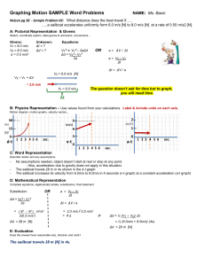 Graphing Motion & WP - Sample Prob #2 - pg38