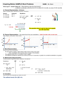 Graphing Motion & WP - Sample Prob #2 - pg38