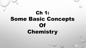 XI Chemistry SomeBasicConceptsSession1 PPT