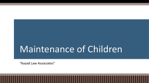 Best Lawyer For Maintenance of Children in Pakistan By Legal Way
