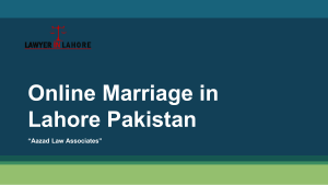 Get Legal Service For Online Marriage in Lahore - Advocate Azad