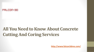 All You Need to Know About Concrete Cutting And Coring Services