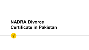 Get Know About Nadra Divorce Certificate in Pakistan