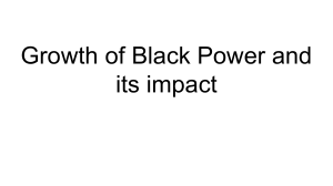 Growth of Black Power and its impact