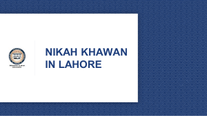 Legal Consultancy About Best Nikah Khawan in Lahore Pakistan