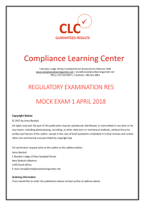 Mock Exam 1 RE5 2018