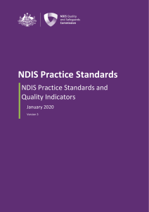 NDIS practice standards 2020