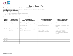 Course Design Plan TEMPLATE StudioX