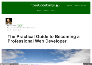 The Practical Guide to Becoming a Professional Web Developer