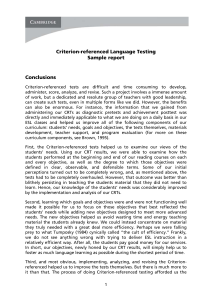 criterion-referenced-language-testing-conclusions-sample-report