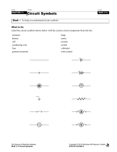 11.2 Circuit Symbols Worksheet