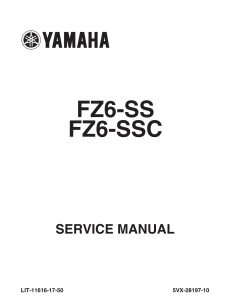 Yamaha FZ6-SS(SSC) 2004 Service Manual