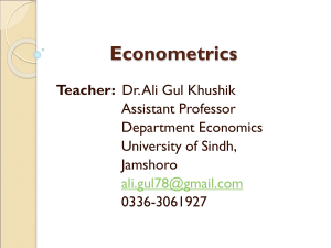 Econometrics Class 4