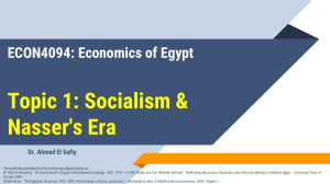 S20-Topic1-Socialism & Nasser's Era