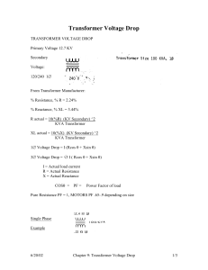 9 transformer voltage drop