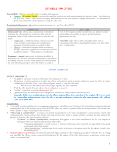 CONTRACTS II OUTLINE